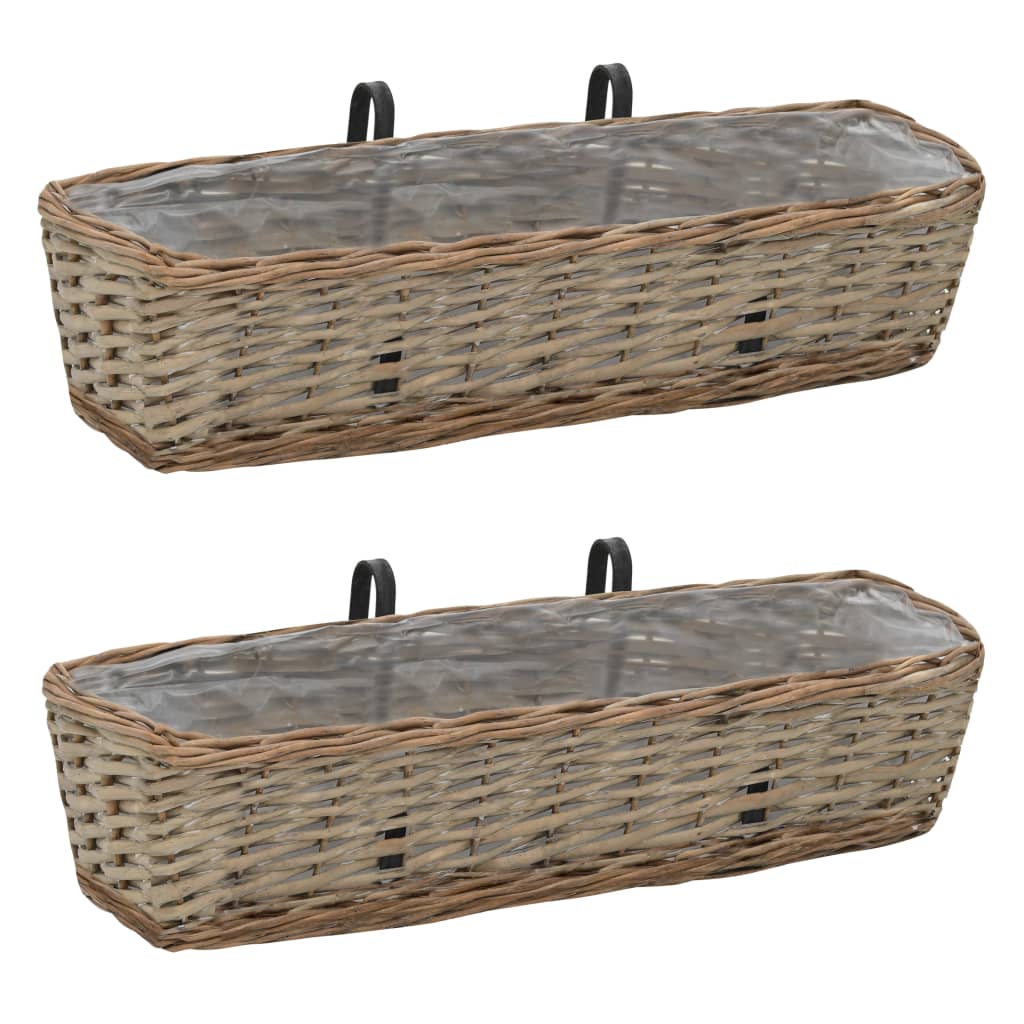 Parveke kukkalaatikko 2 kpl paju pe-vuori 60 cm