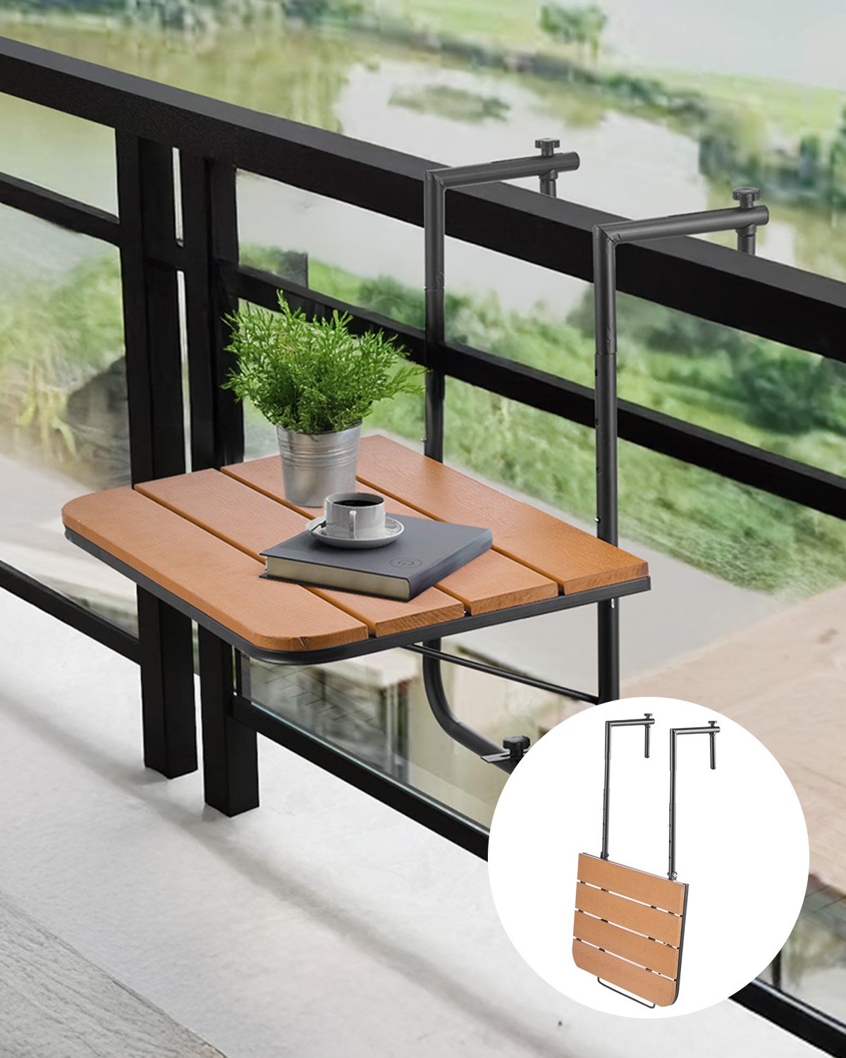 Parvekepöytä North Craft DL-BC01A, 60x62cm, 4-tasoinen, teräs/muovi, harmaa