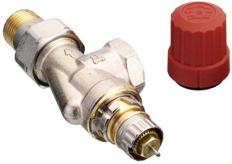 Patteriventtiili Danfoss RA-N UK, DN10, ulkokulma