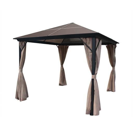 Paviljonki AitaX verhoilla, 3x3m, beige