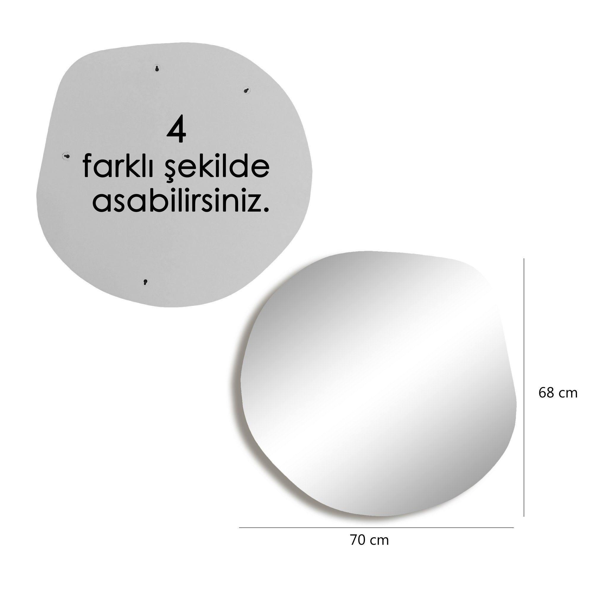 Peili Valento Furniture Asso, 70x67cm, Kultainen