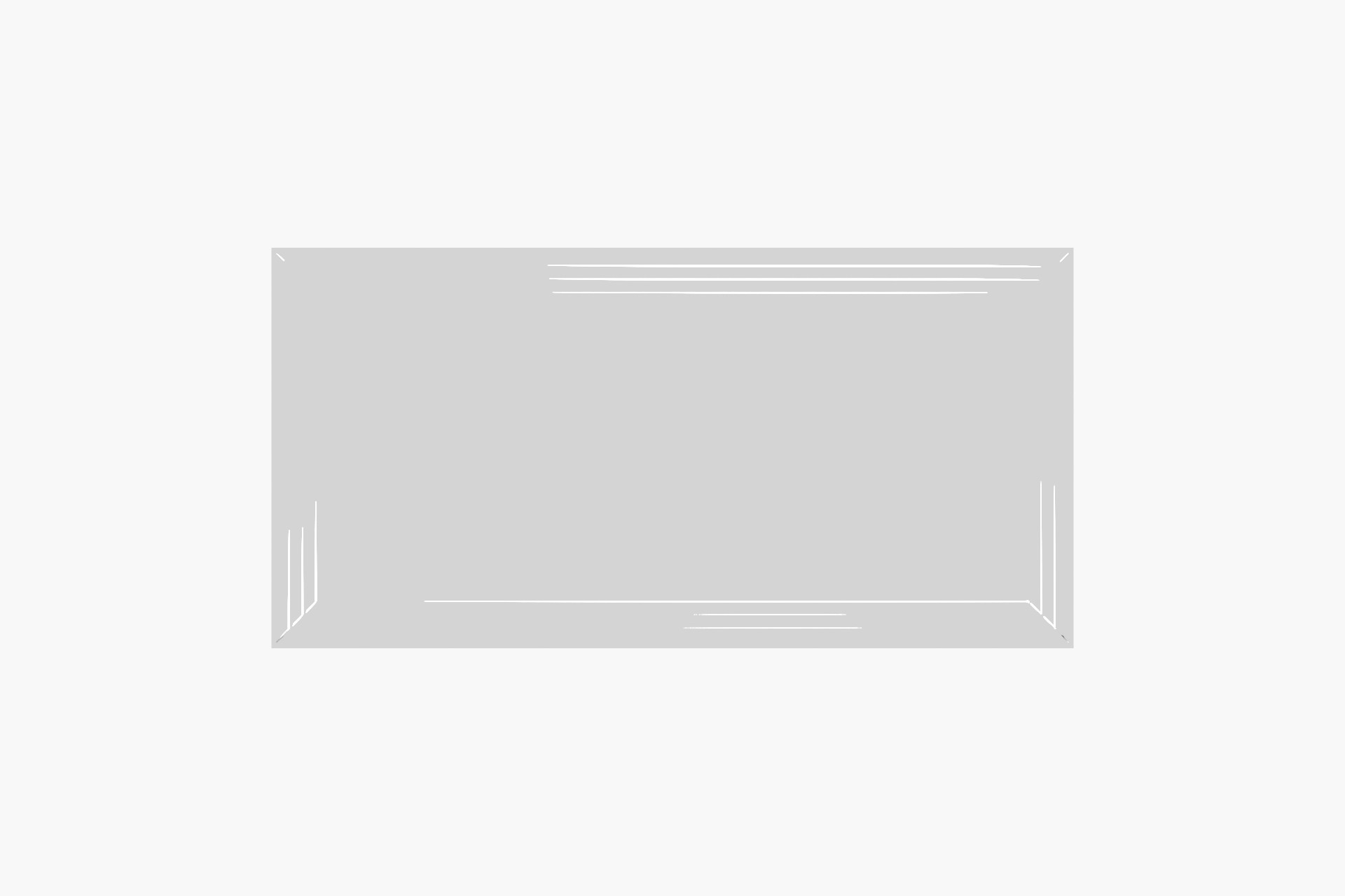 Peili Valento Furniture Moen, 60x120cm, valkoinen