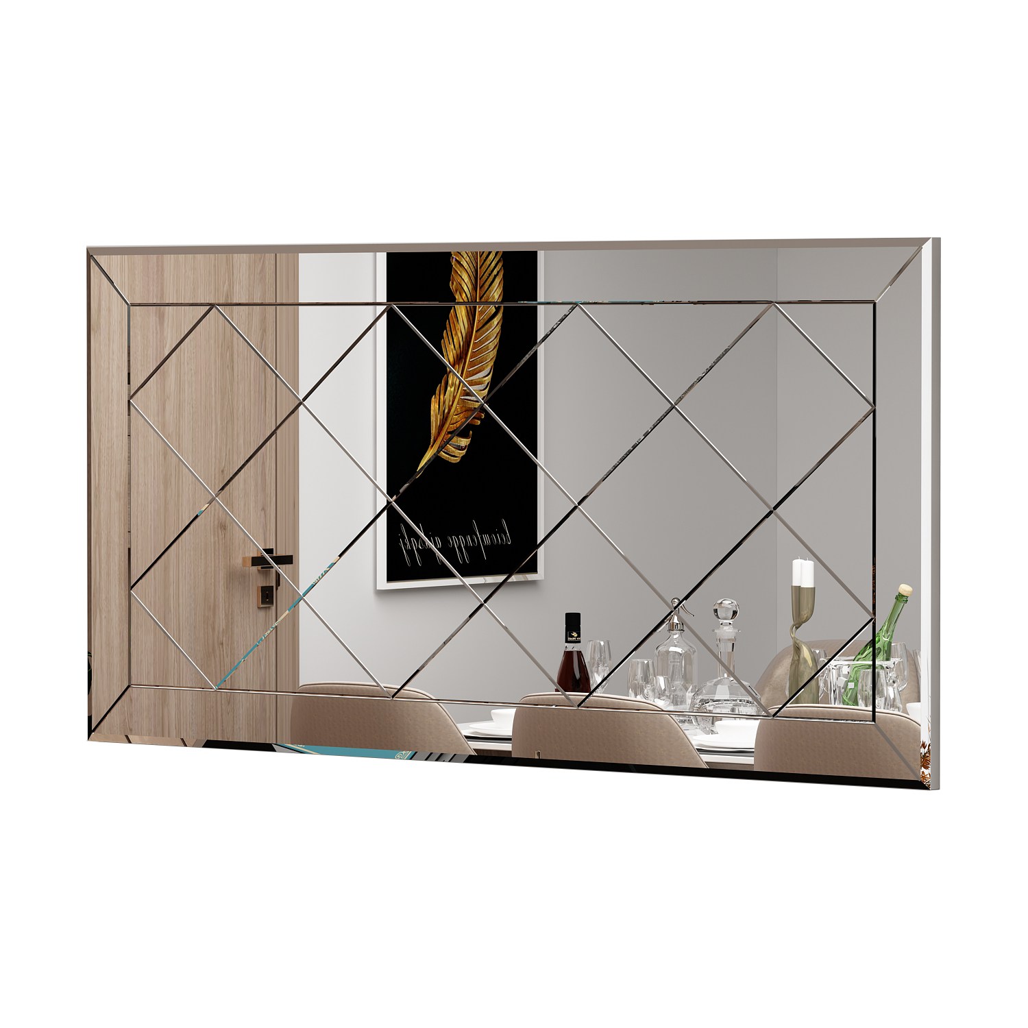 Peili Valento Furniture Pauli, 60x120cm, valkoinen