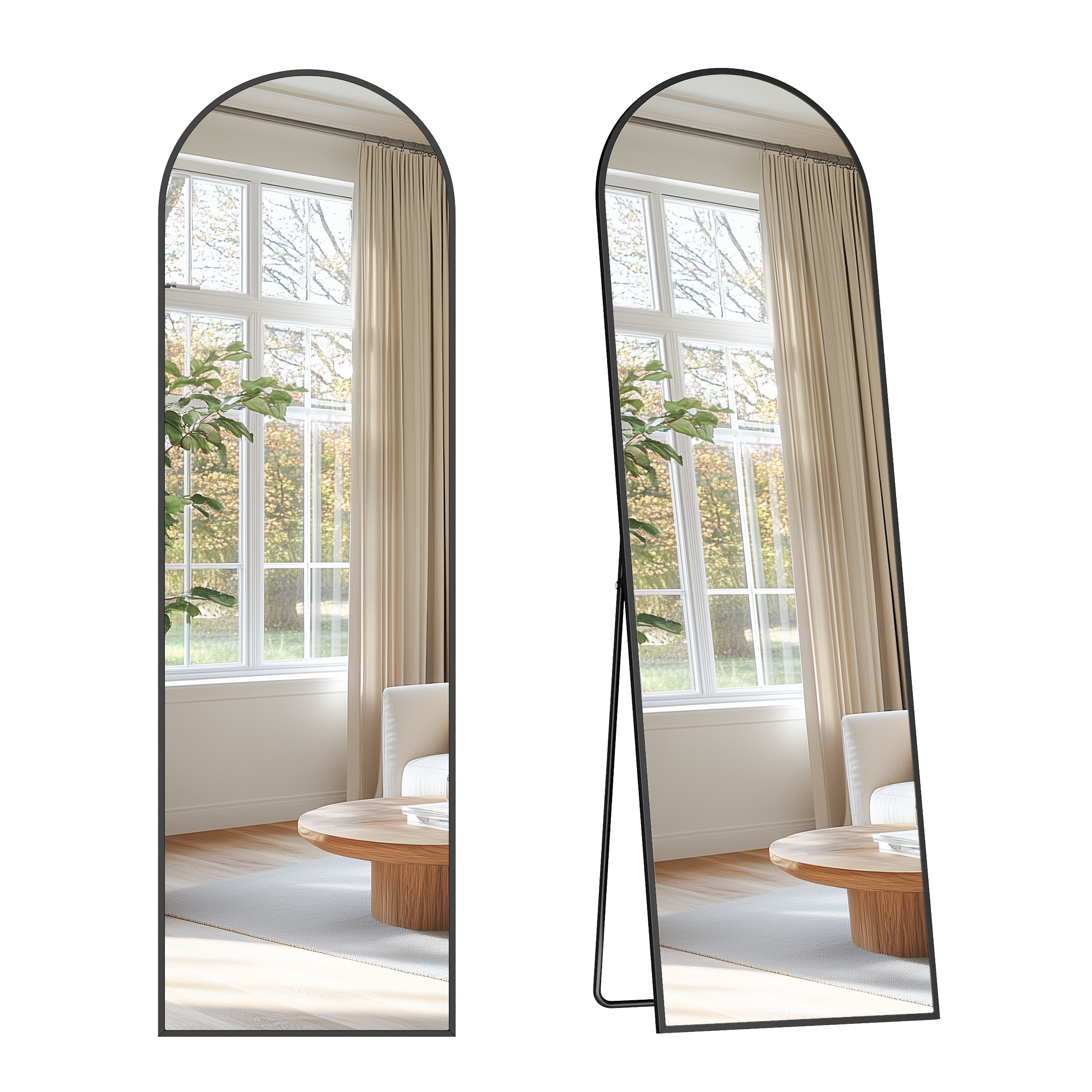 Peili Songmics Aileas, 150 x 40 cm, alumiini, musta