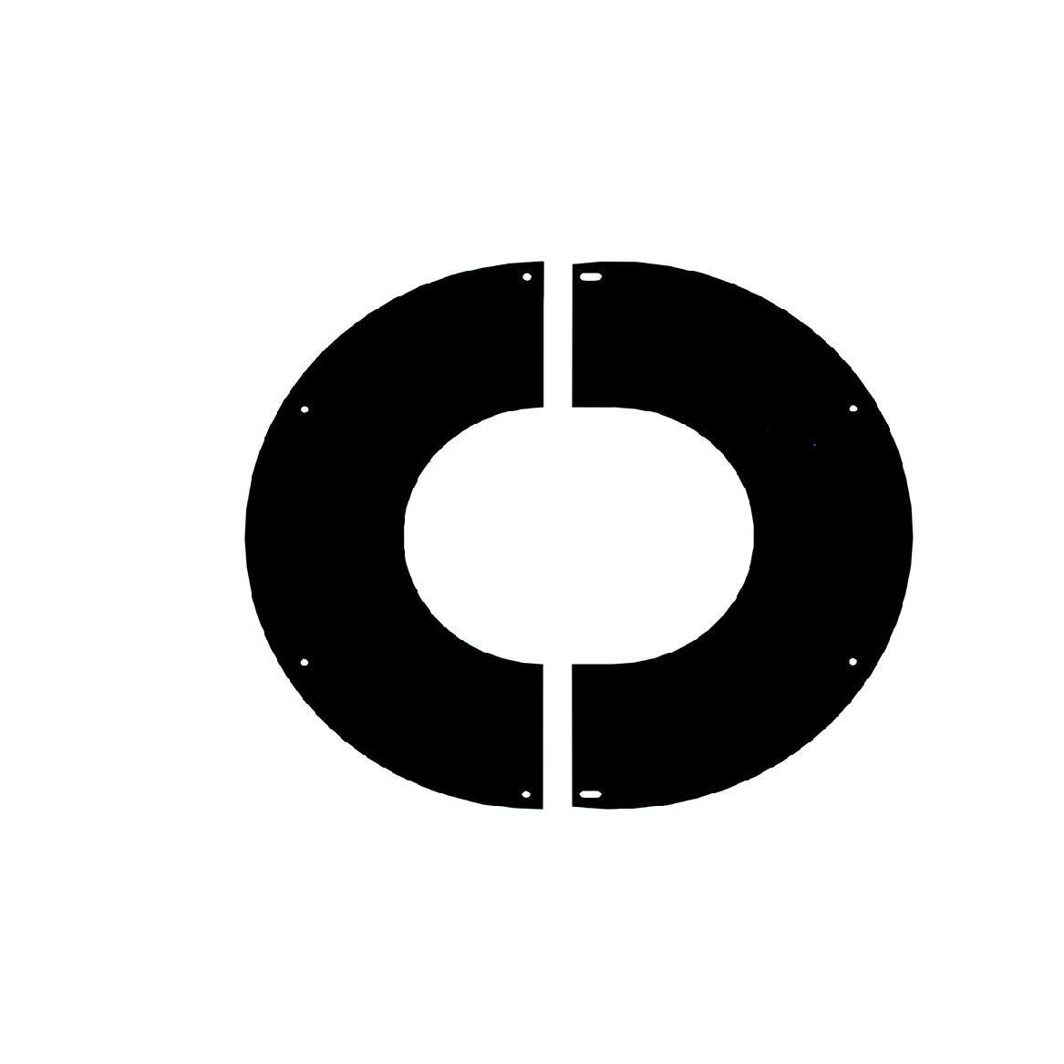 Peitelevy Jeremias Premium saunapiippuun, 31-40° sisäkaton kaltevuudelle, musta