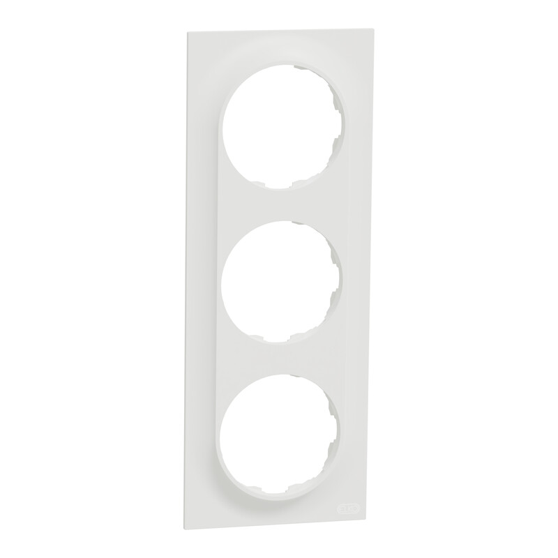 Peitelevy Schneider Electric ELKO One, 3-osainen, 3x pyöreä aukko, valkoinen