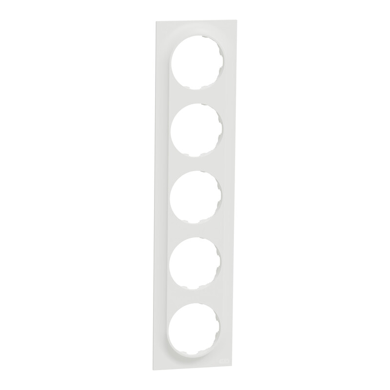 Peitelevy Schneider Electric ELKO One, 5-osainen, 5x pyöreä aukko, valkoinen