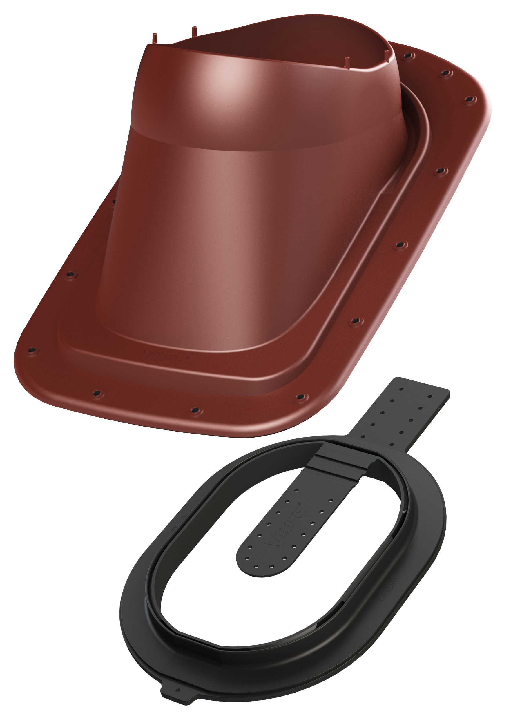 Peltikaton läpivienti Vilpe Classic Vino Click, punainen