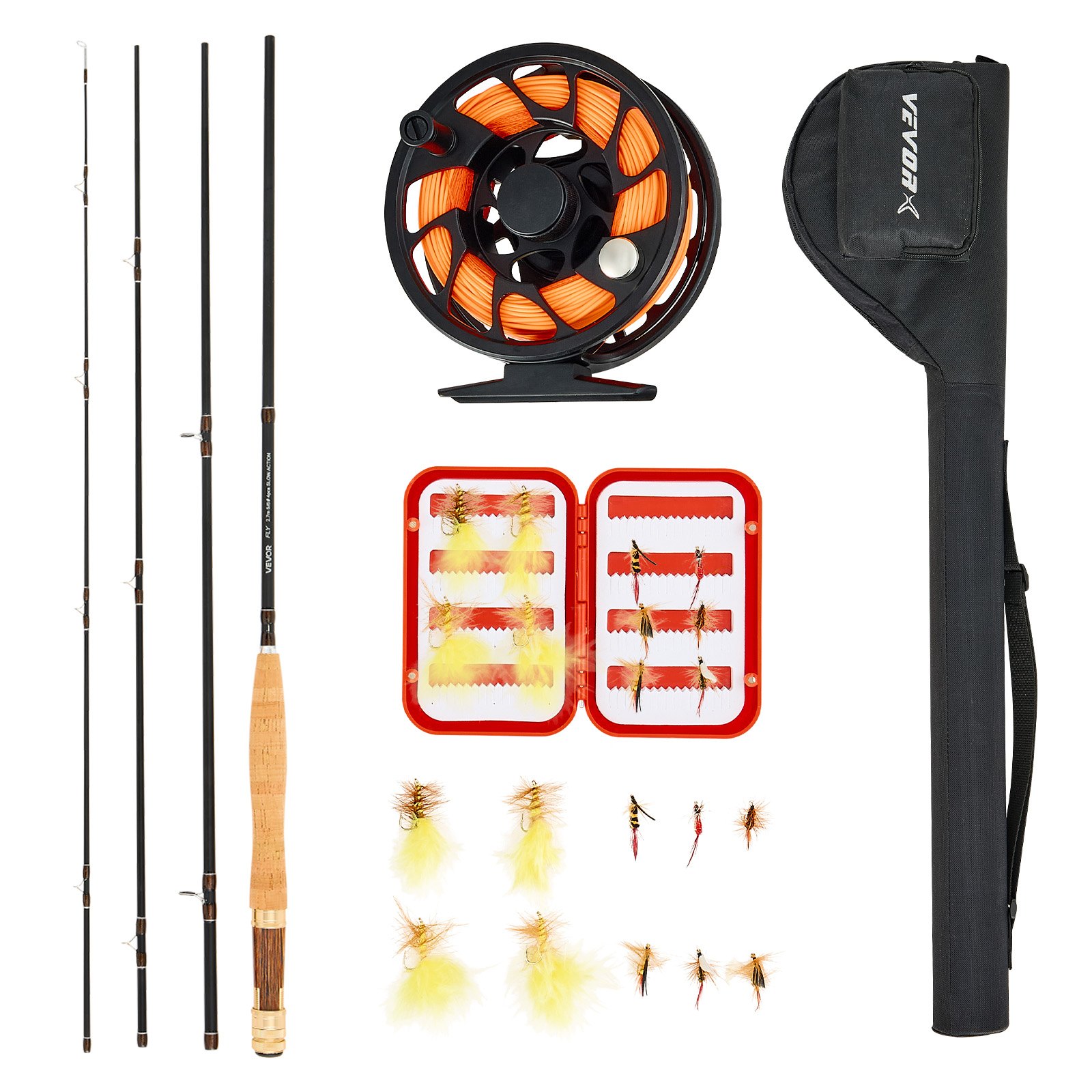 Perhokalastussetti North Craft IM7, 9ft, 275cm, monivärinen