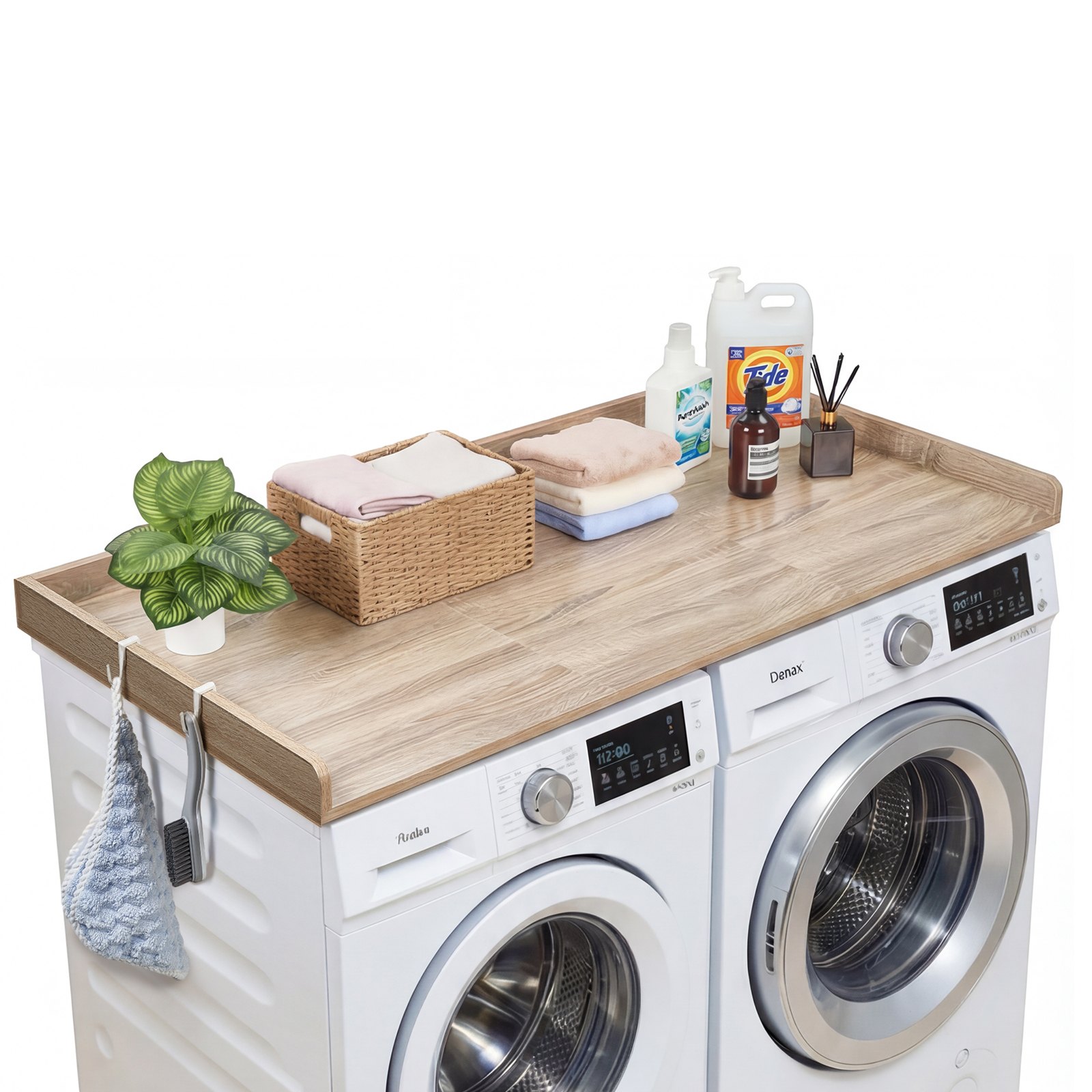 Pesukoneen työtaso North Craft DX0202-C240330S-02, 137x69.9 cm, tammi