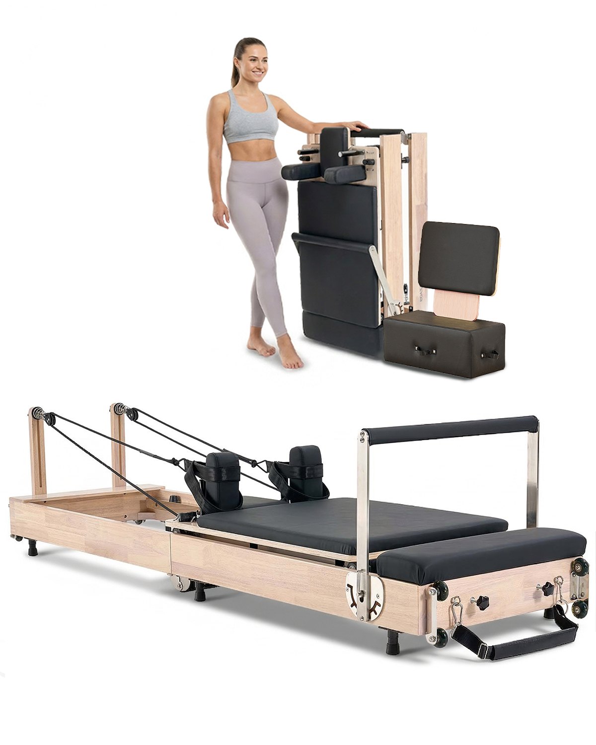 Pilateslaite North Craft Z88-X-A, 238x68x57cm, kestävä 181kg, puu