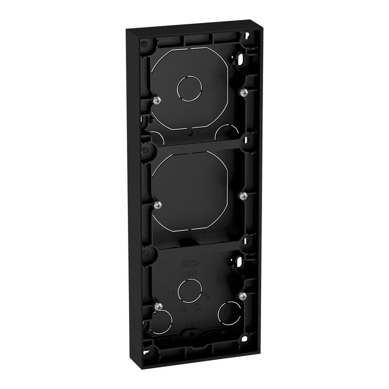 Pinta-asennuskehys ELKO Plus, 3-os 20mm, musta