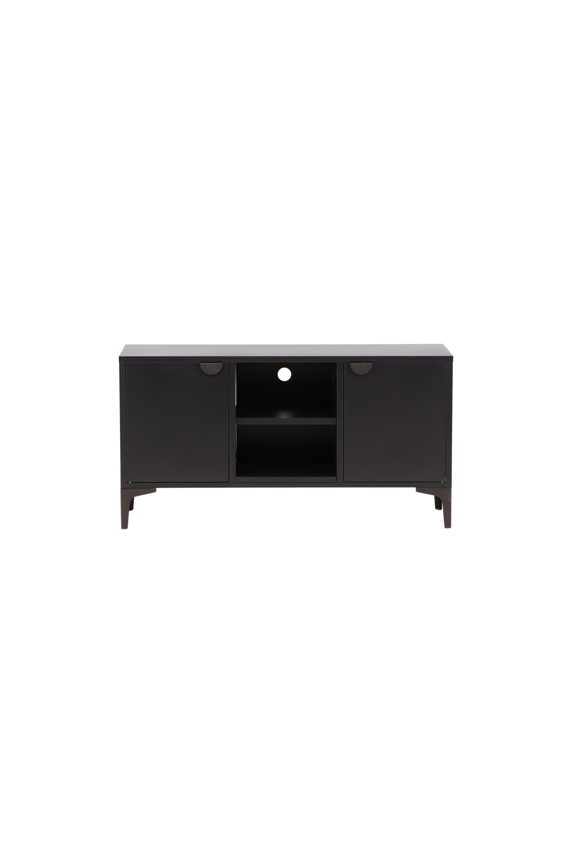TV-taso Venture Home Piring, 120x40 cm, teräs, musta
