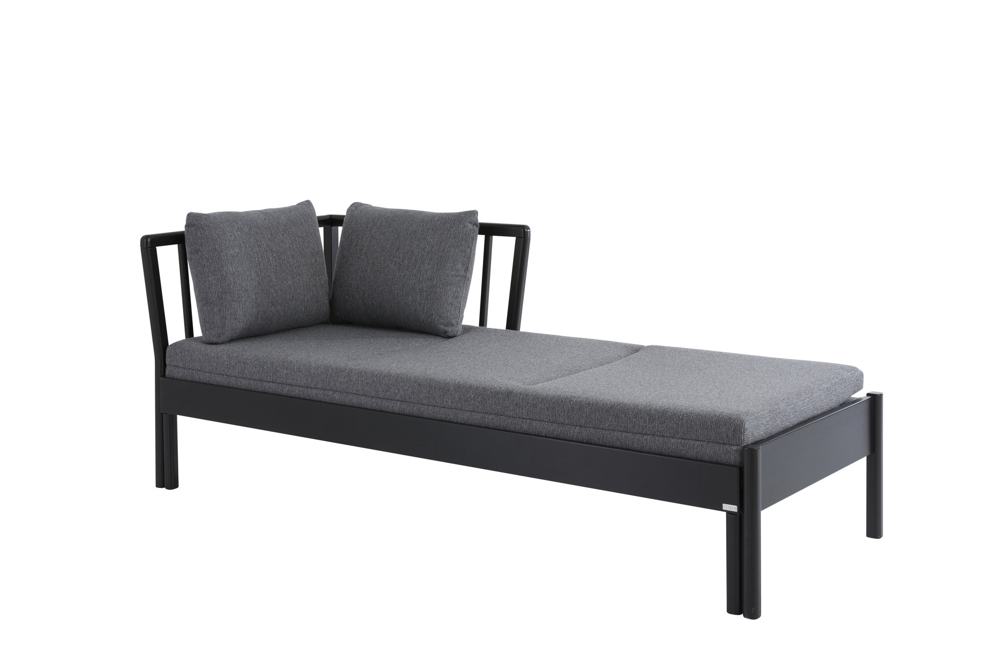 Vuodesohva Kiteen Franz, 190x75/140 cm, Musta