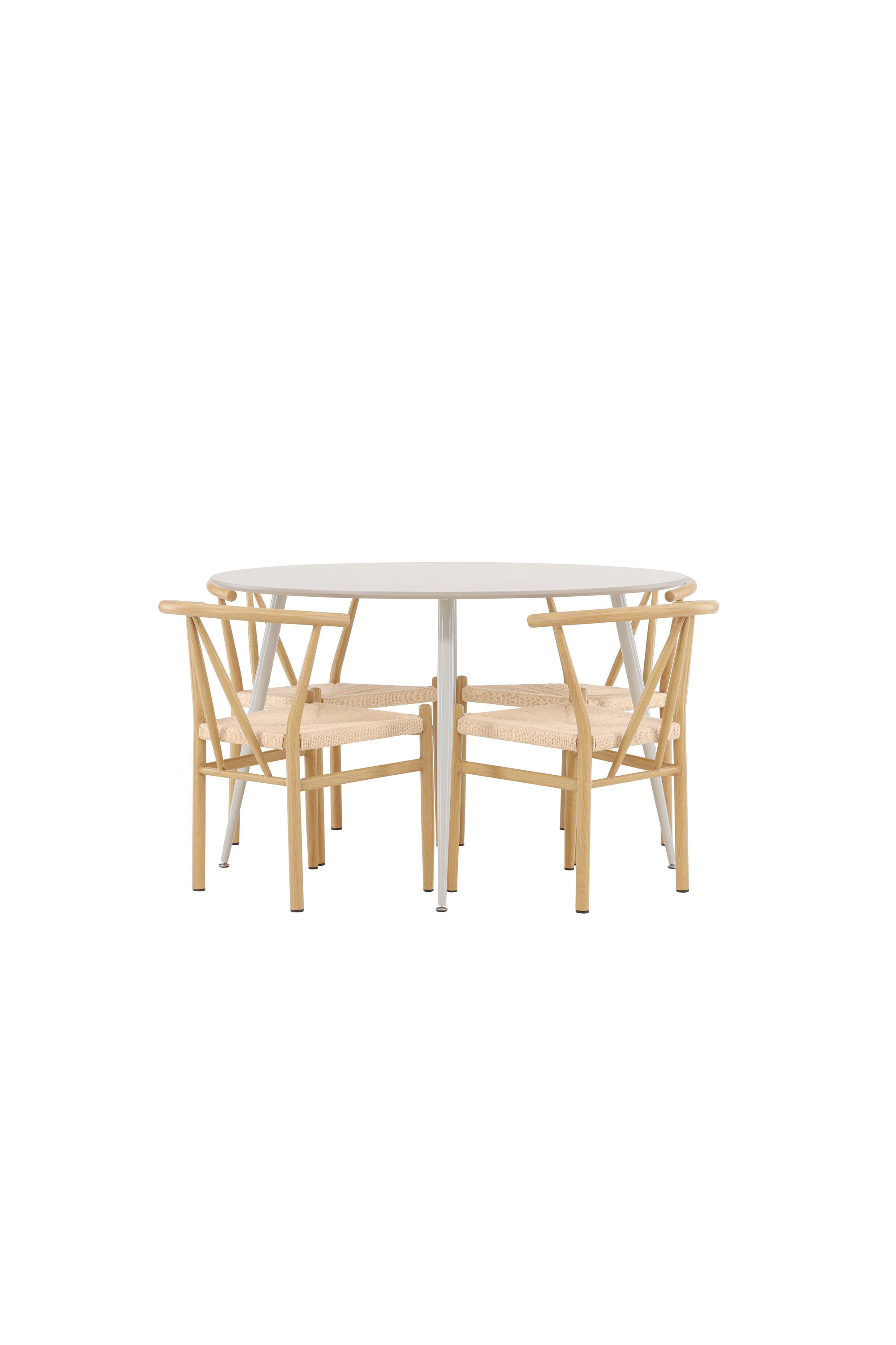 Ruokailuryhmä Venture Home Plaza/Alfons, Ø120 cm pöytä + 4 tuolia