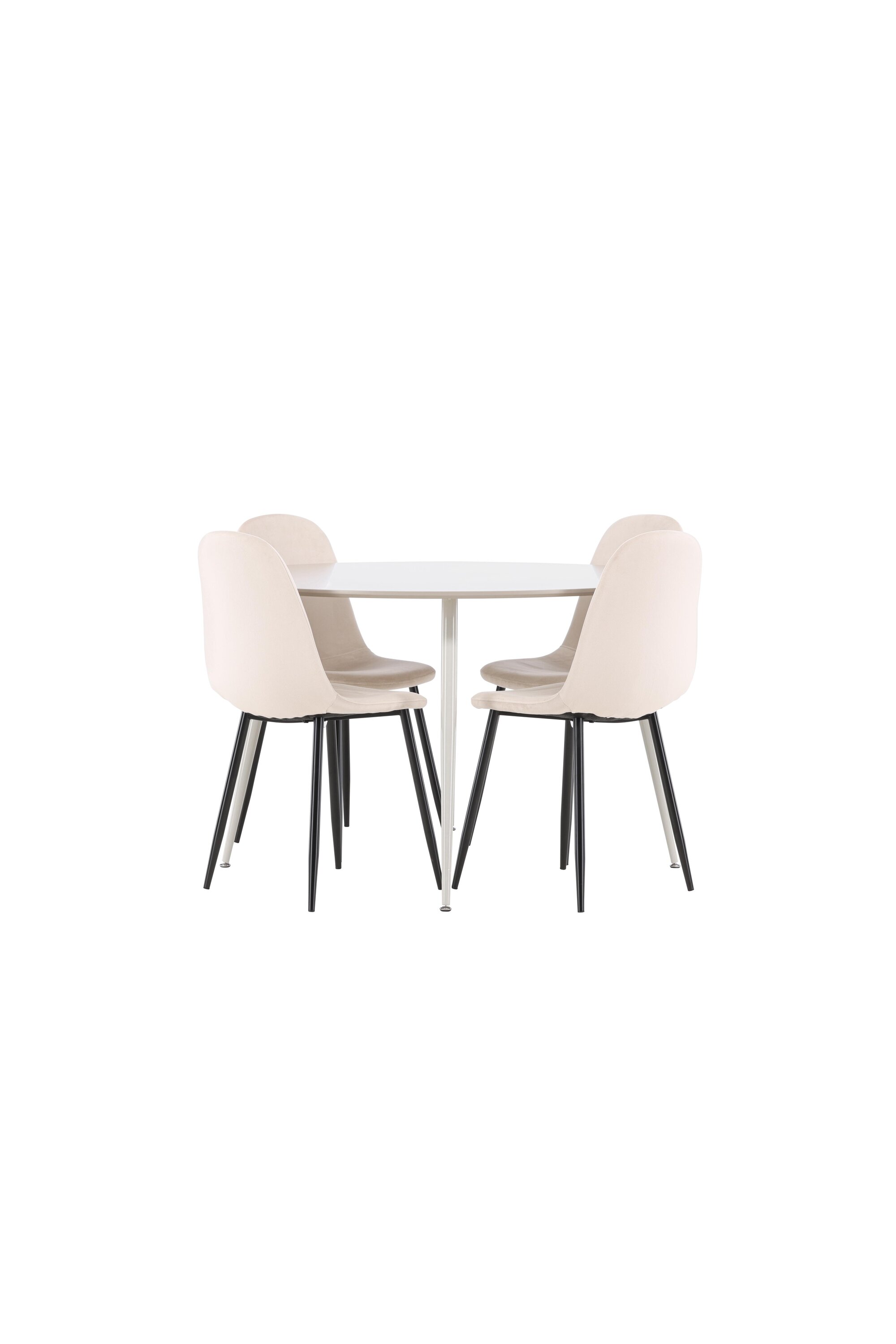 Ruokailuryhmä Venture Home Plaza/Polar, Ø120 cm pöytä + 4 tuolia