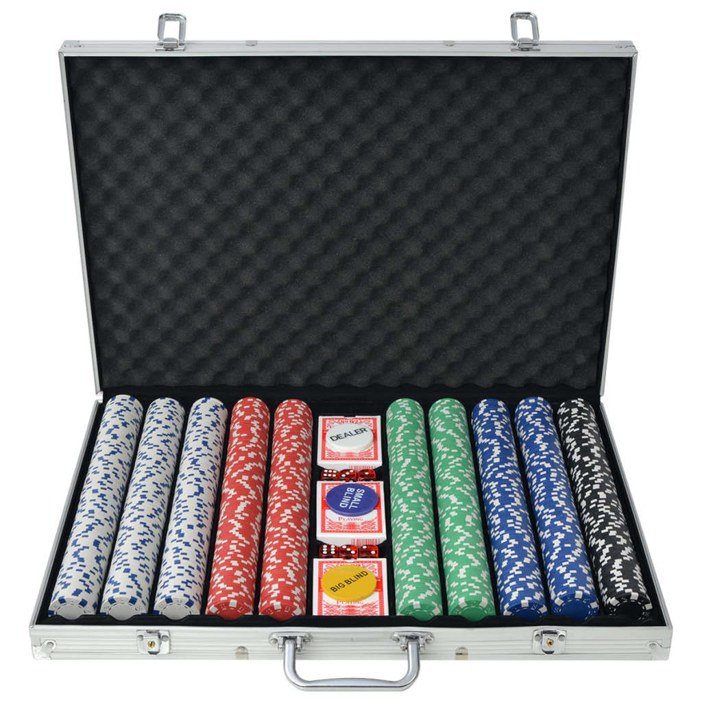 Pokerisarja, 1000 pelimerkkiä, alumiini