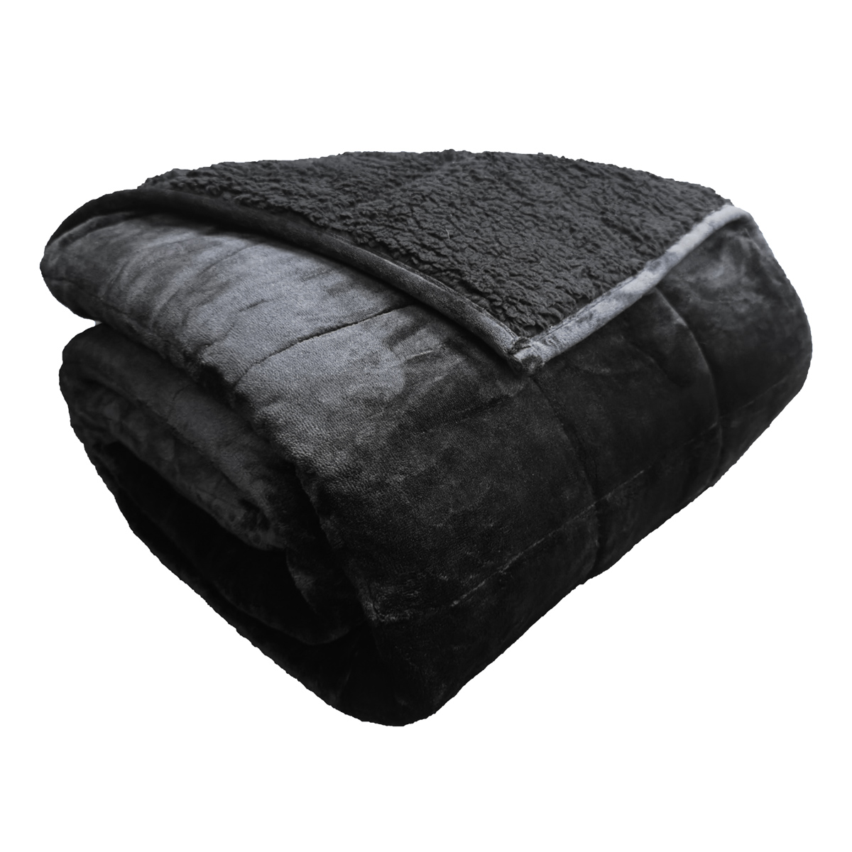 Painopeitto Polar Night Sherpa Black, 135x200cm