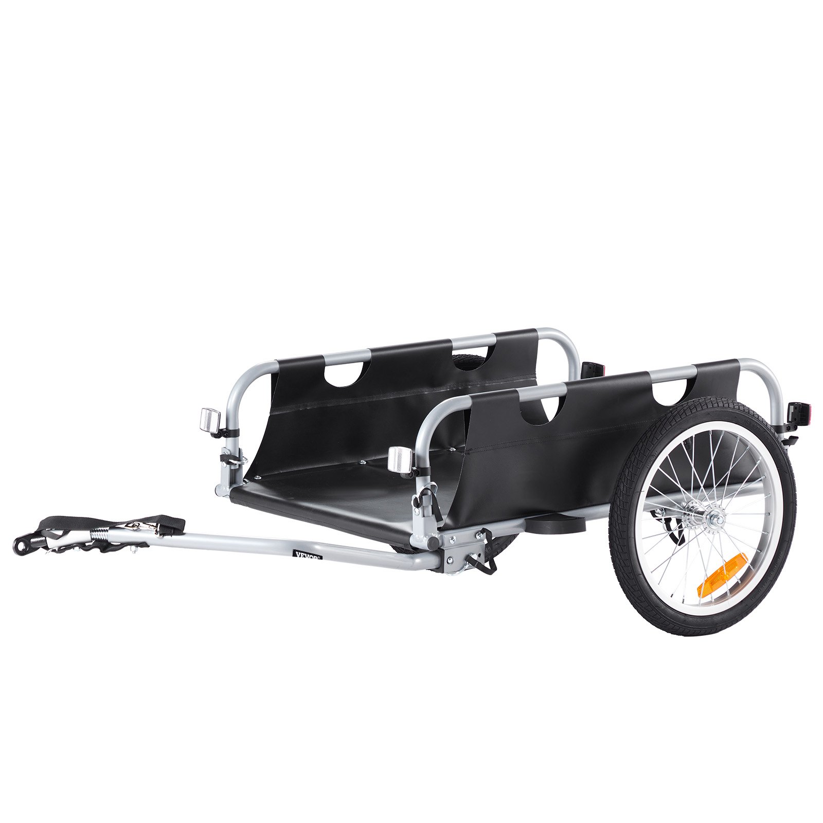 Polkupyörän peräkärry North Craft CT902B, 45kg kantavuus, 16&quot; pyörät, heijastimet, musta