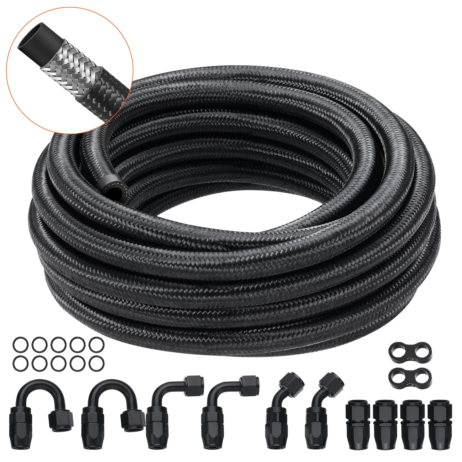 Polttoaineletkusarja North Craft CPE-6AN-20ft, 6096mm, Musta