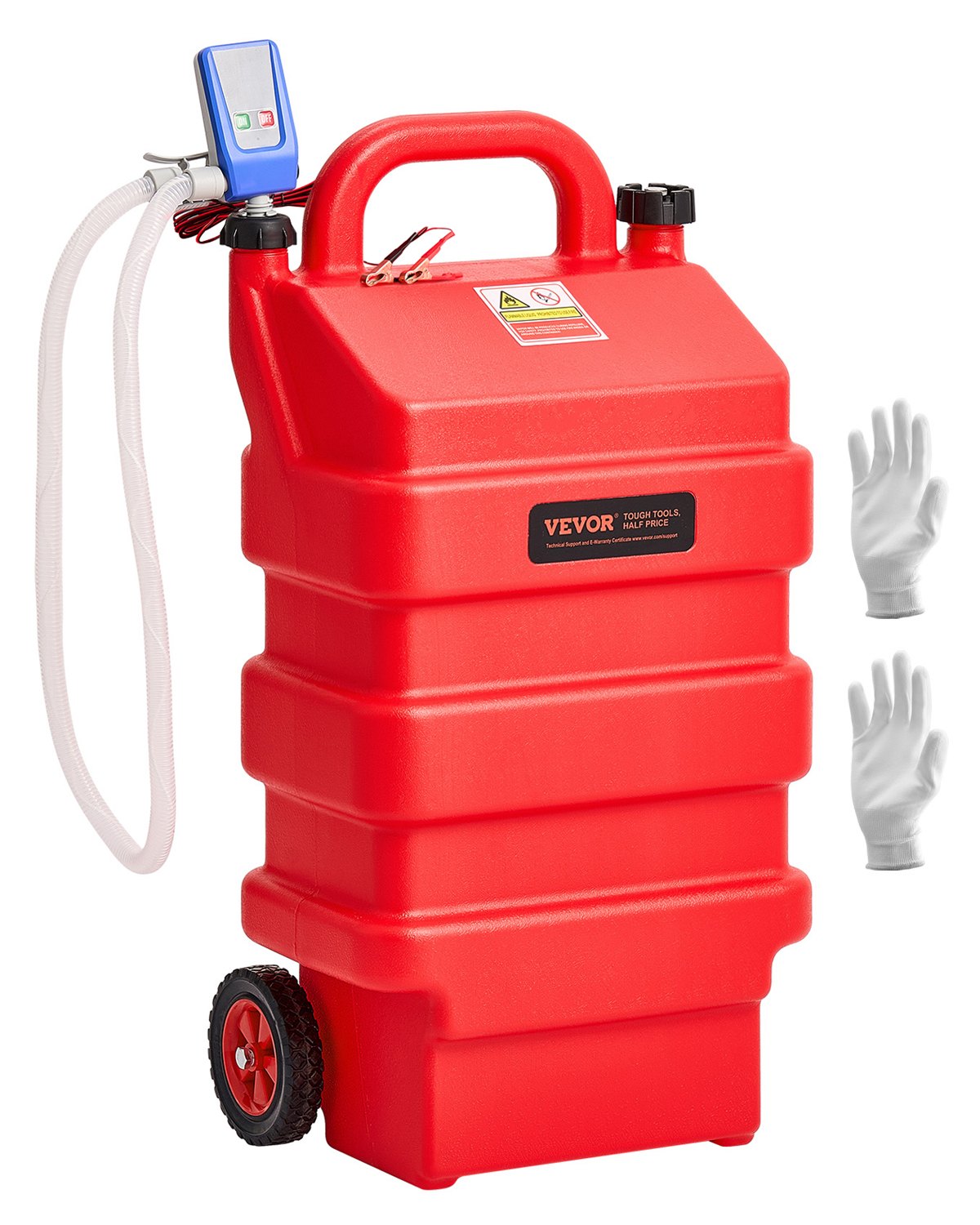 Polttoainesäiliö pyörillä North Craft YHM-60B, 60L, 12V Sähköpumppu, Punainen