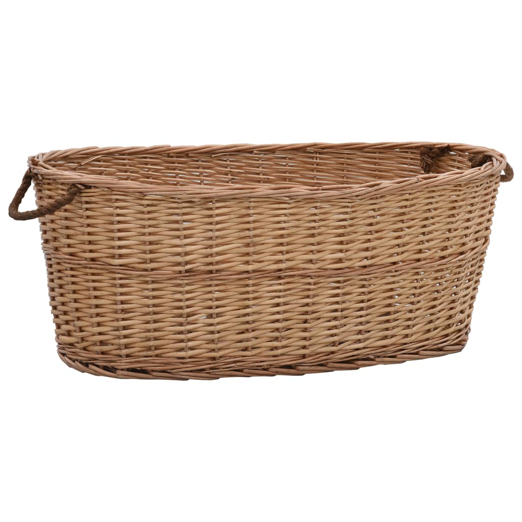 Polttopuukori kantokahvoilla 88x57x34cm, luonnollinen paju