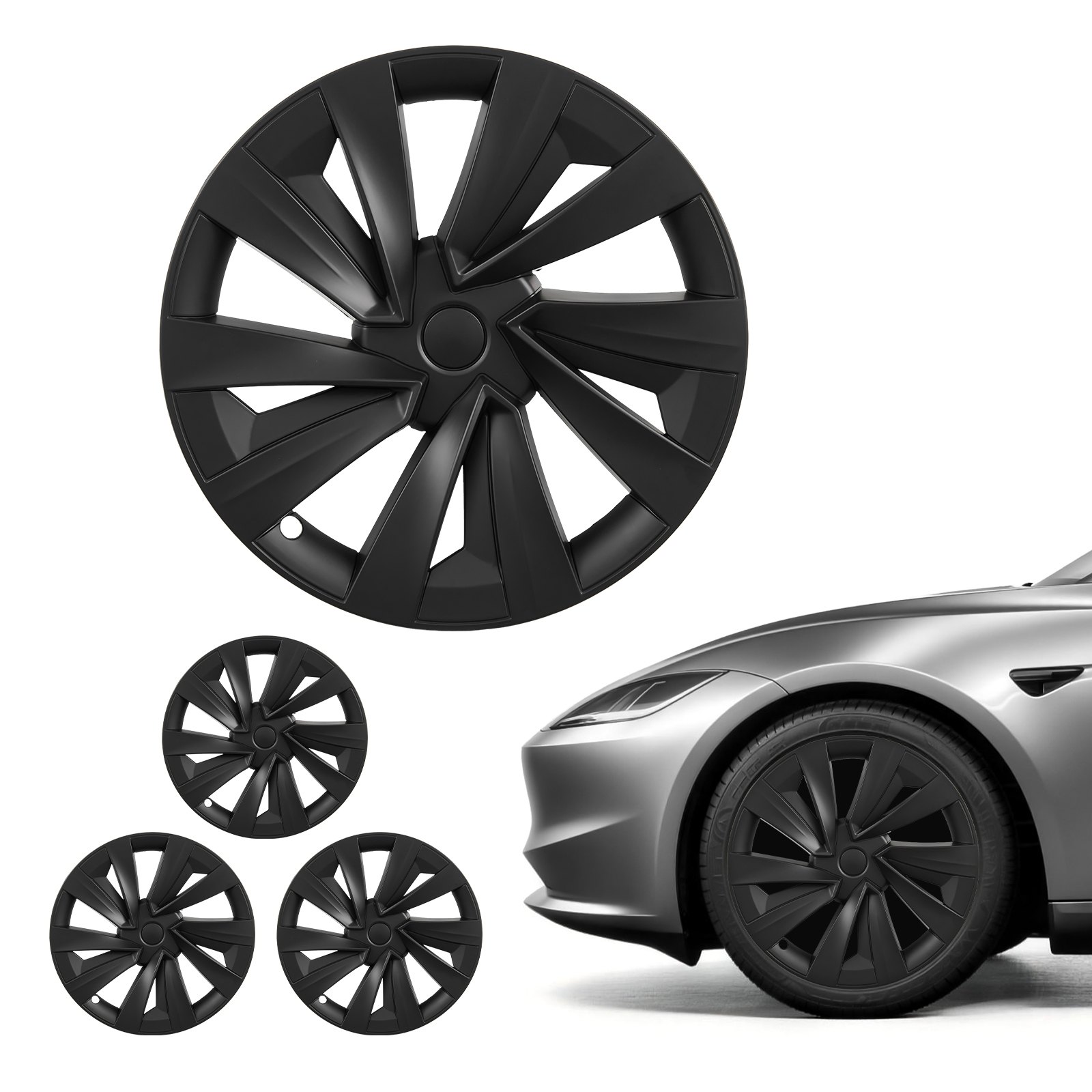 Pölykapselisarja North Craft TMY2025-R19-10, 19&quot; Tesla Model Y, Matte Black