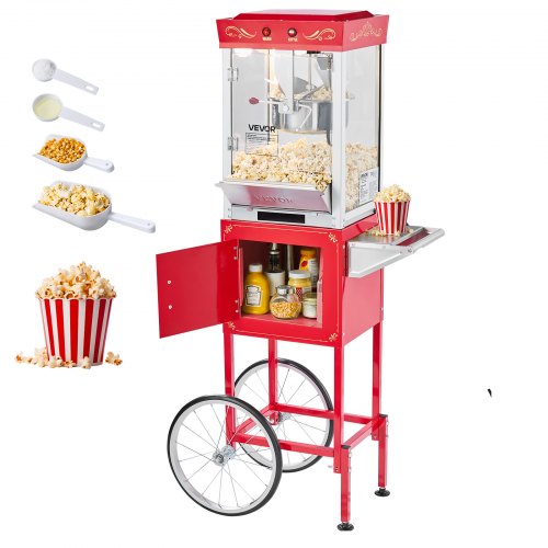 Popcorn-kone North Craft NP08F, 800W, 16kg, Punainen