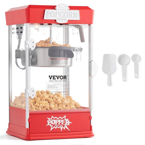 Popcorn-kone North Craft, Pöytämalli, 480W, 4 oz (1,5 gallonaa), Punainen