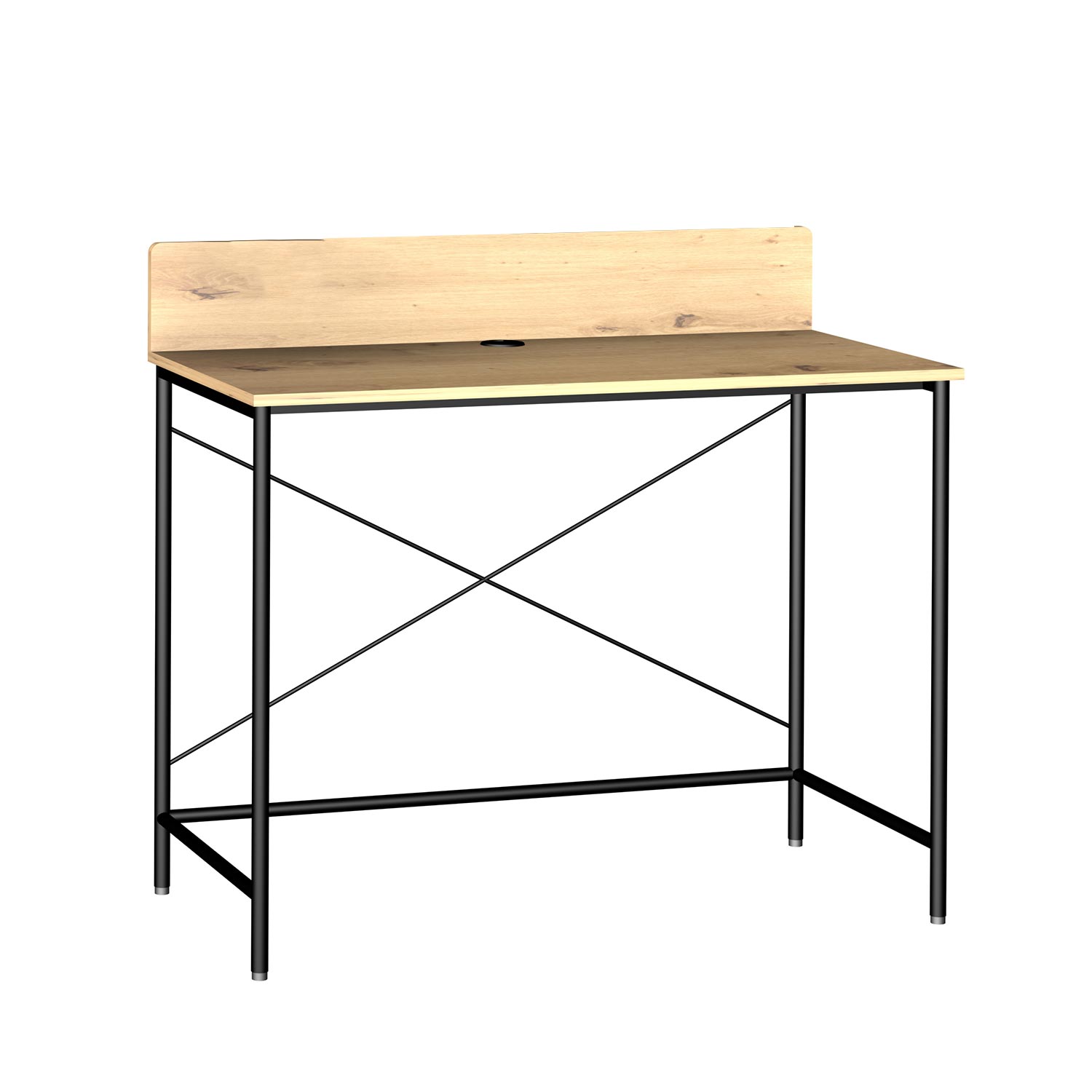 Pöytä Home4You Hedvig, 100x49,5x102cm, Tammi/Musta