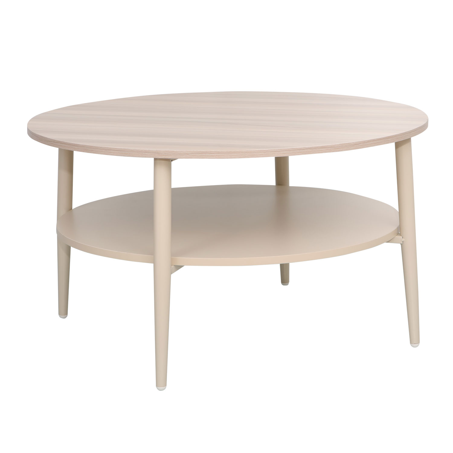 Pöytä Home4You Lester, 80x80x45cm, Vaalea Puu/Beige