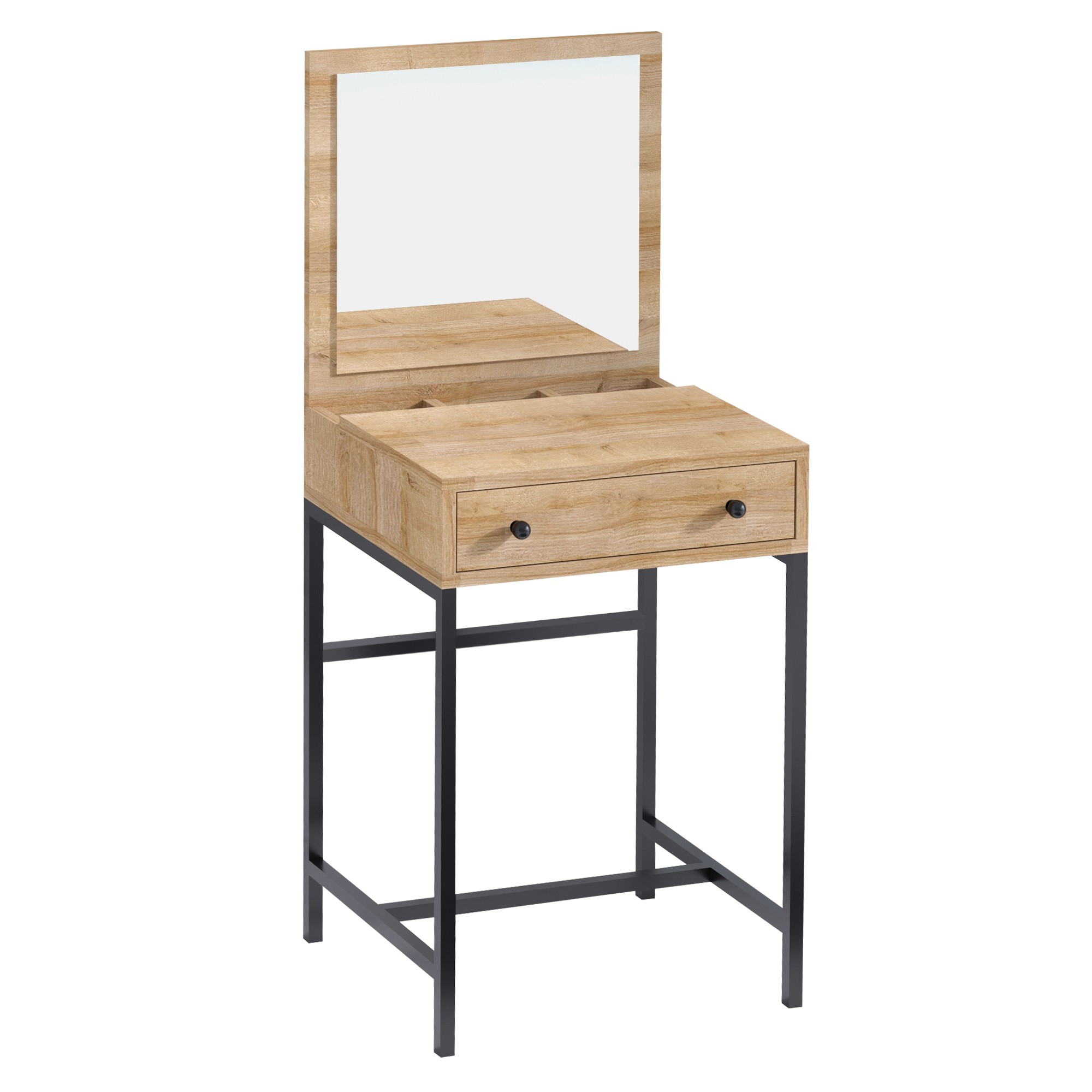 Pöytä Valento Furniture Mary, 50x128cm, tammivaneri musta