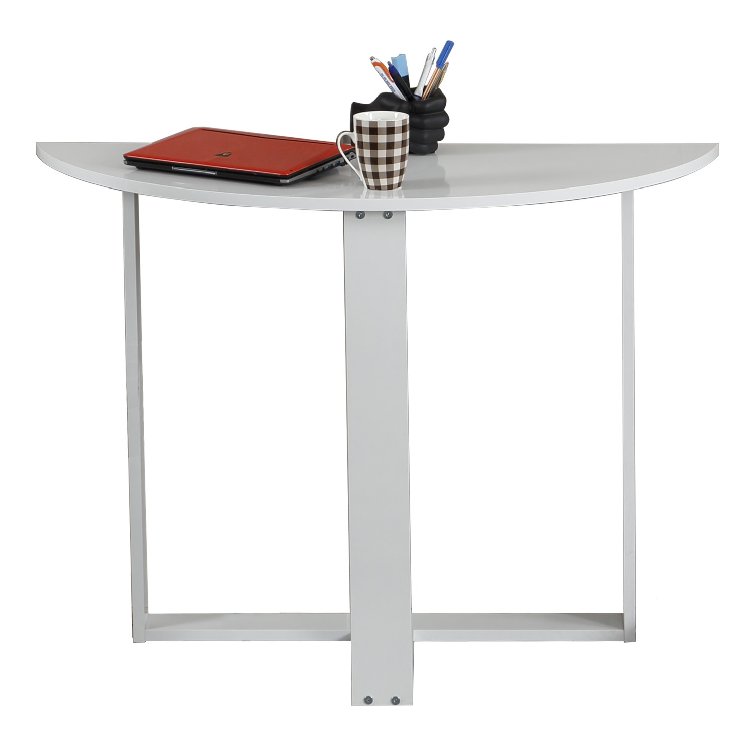 Työpöytä Valento Furniture Middle, 106x45cm, kiiltävä valkoinen