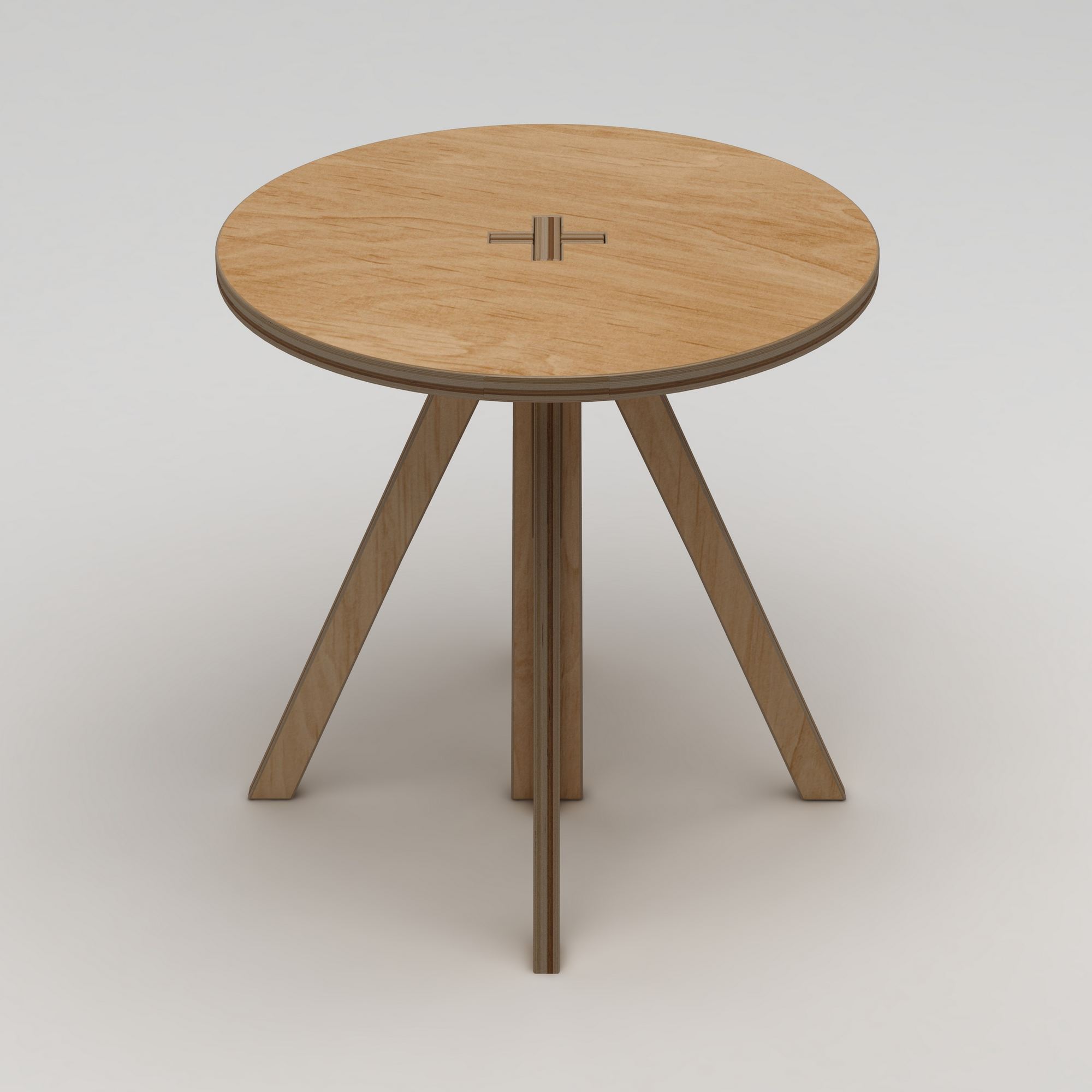 Ruokapöytä Valento Furniture Tripus, 75x75cm, Luonnonpuu