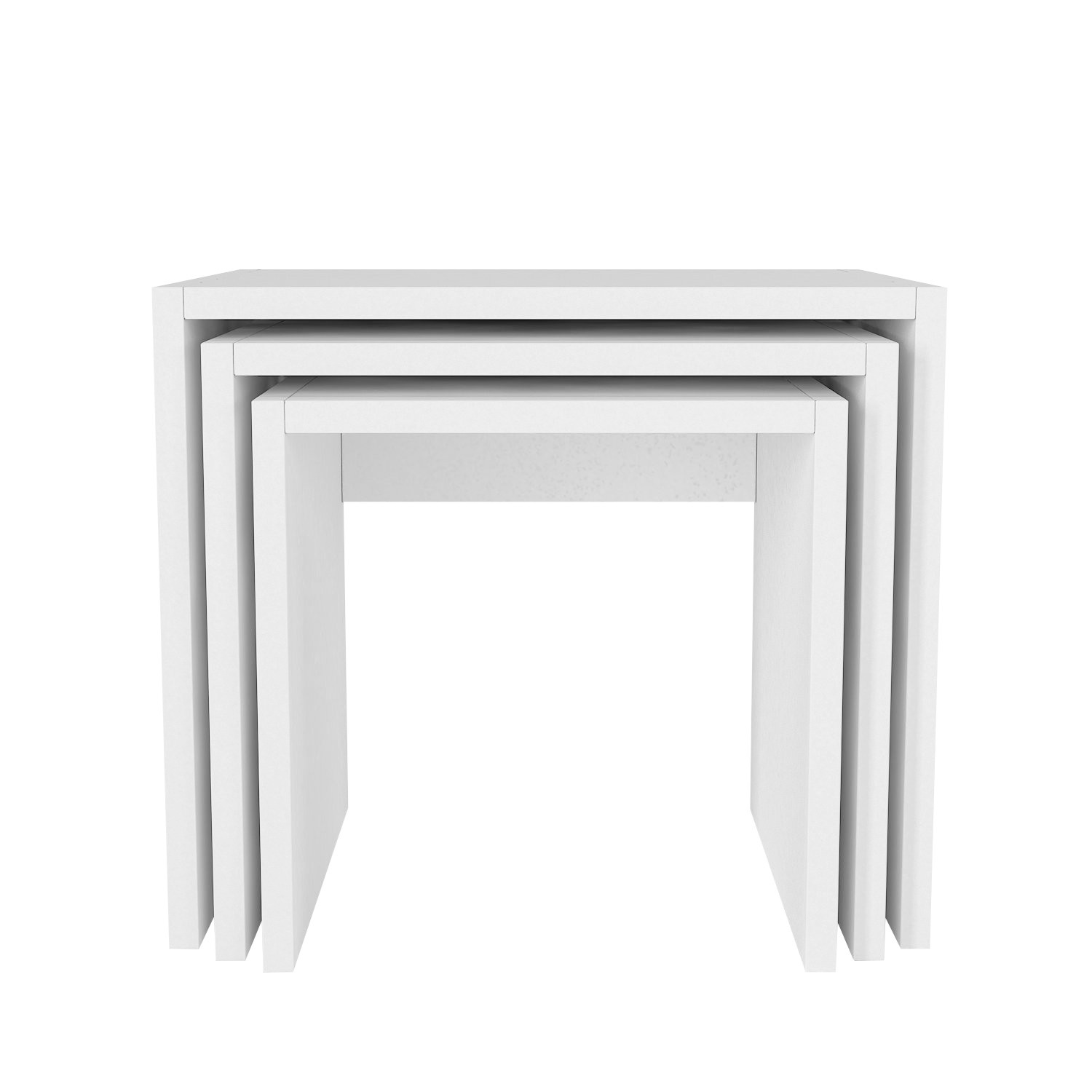 Pöytäsarja Valento Furniture Zariel, 3 kpl setti, valkoinen