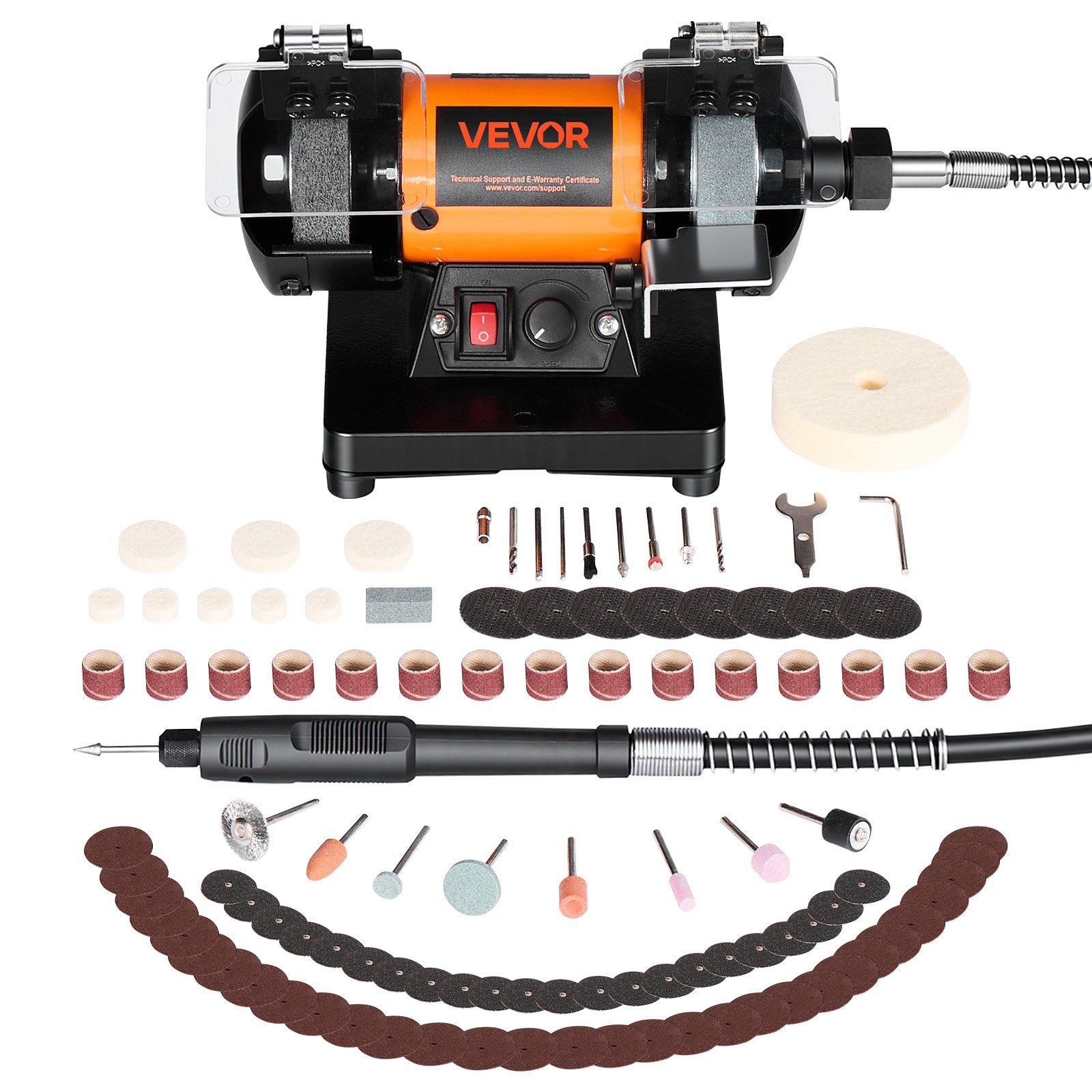 Pöytäkiillotuskone North Craft TDS-75CV, 8300-10600 RPM, 100-osainen, 3,3 kg