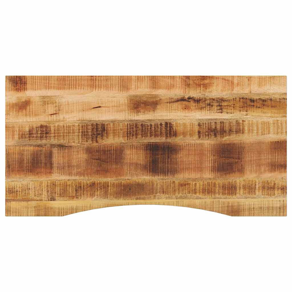 Pöytälevy kaarella 140x50x2,5 cm ovaali täysi karkea mangopuu (85614)