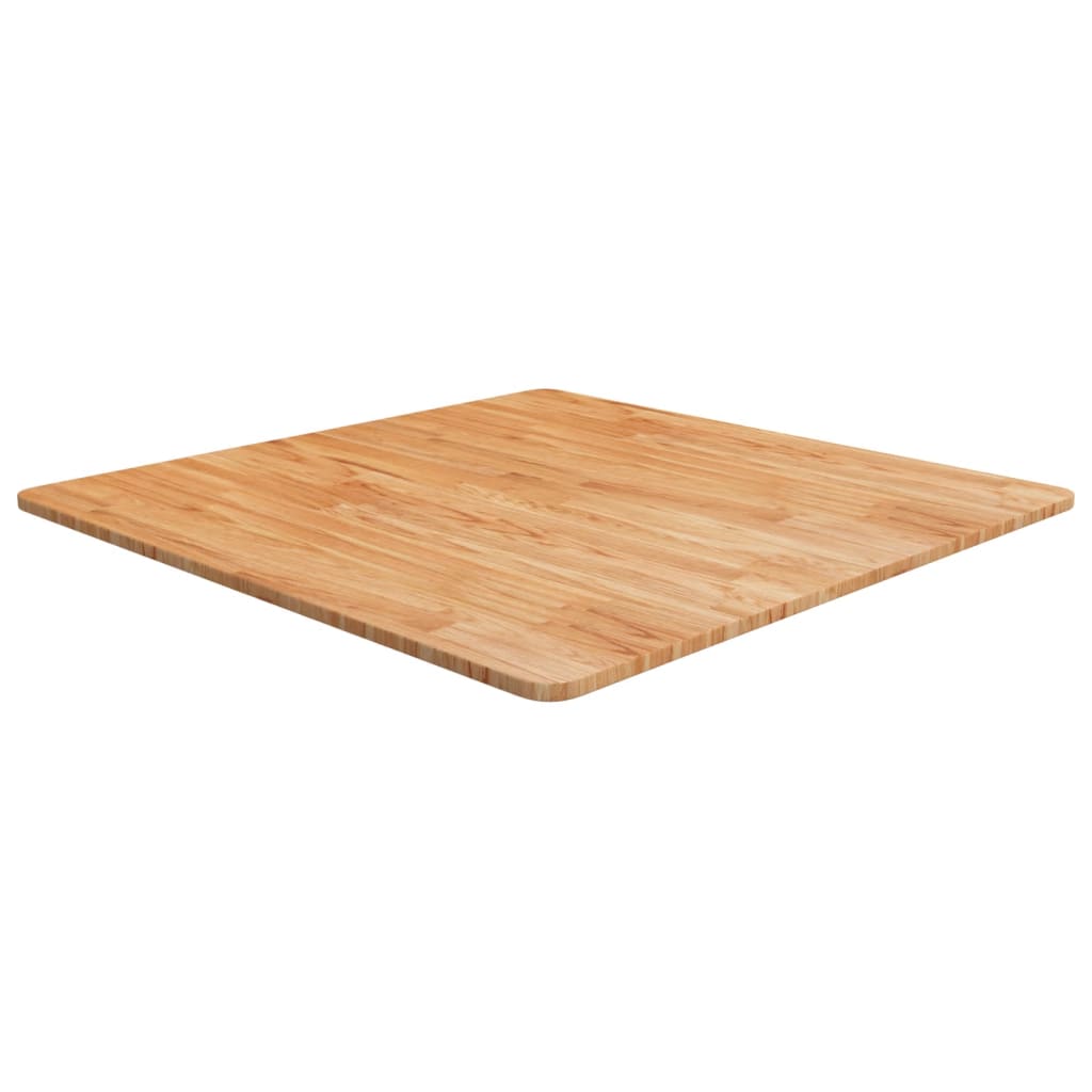 Pöytälevy neliö vaaleanruskea 80x80x1,5 cm käsitelty tammi