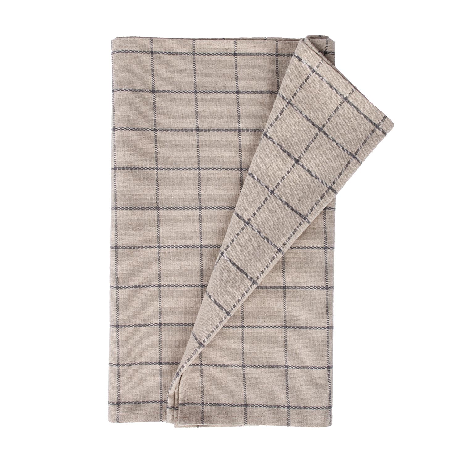 Pöytäliina Home4You Linen, 136x136cm, pellava ruudut