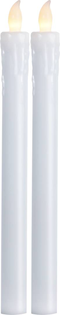 LED-antiikkikynttilät Star Trading Presse, 25 cm, 2 kpl, valkoinen