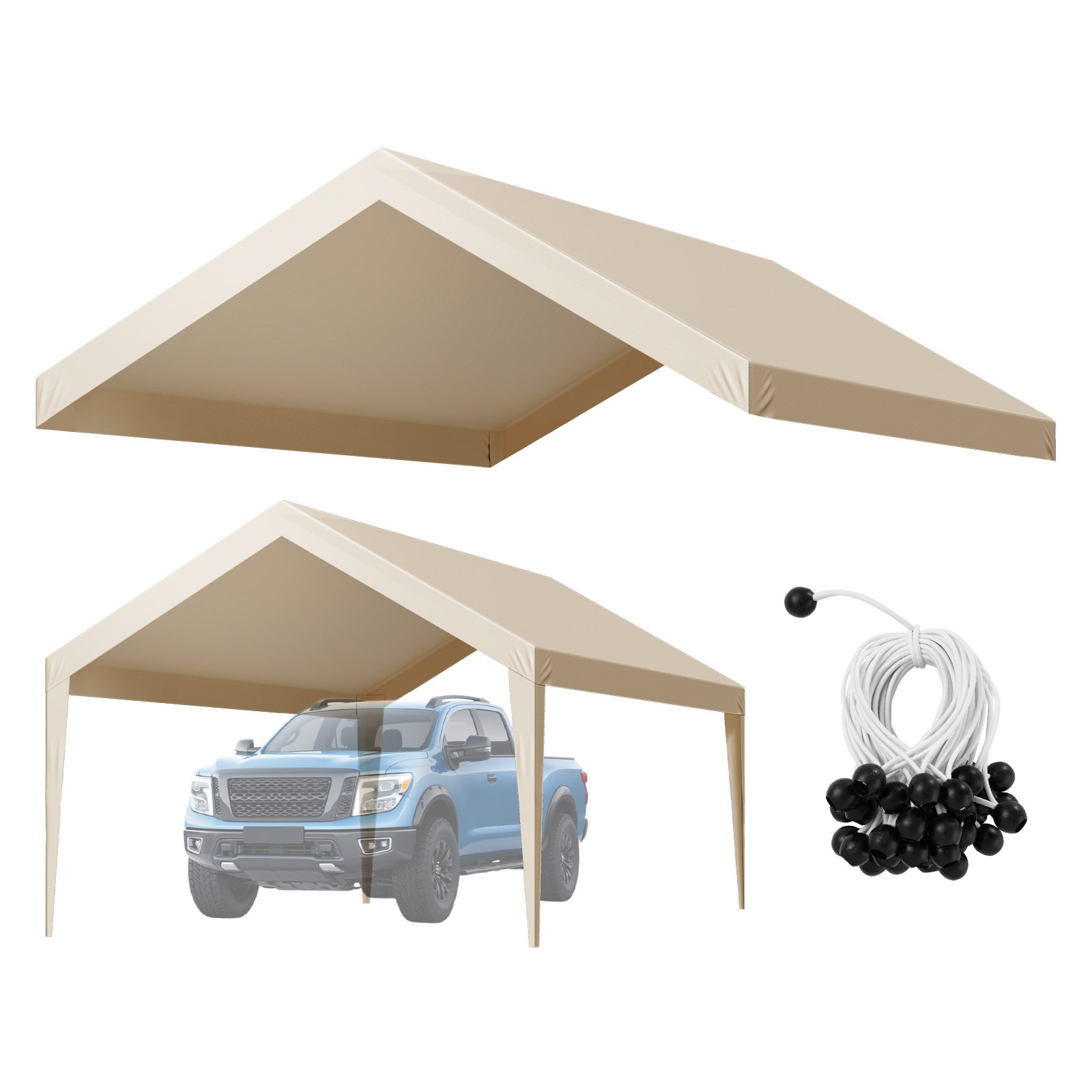 Pressutallin vaihtokate North Craft SXYQCPBM12X20, 3.6x6 m, beige