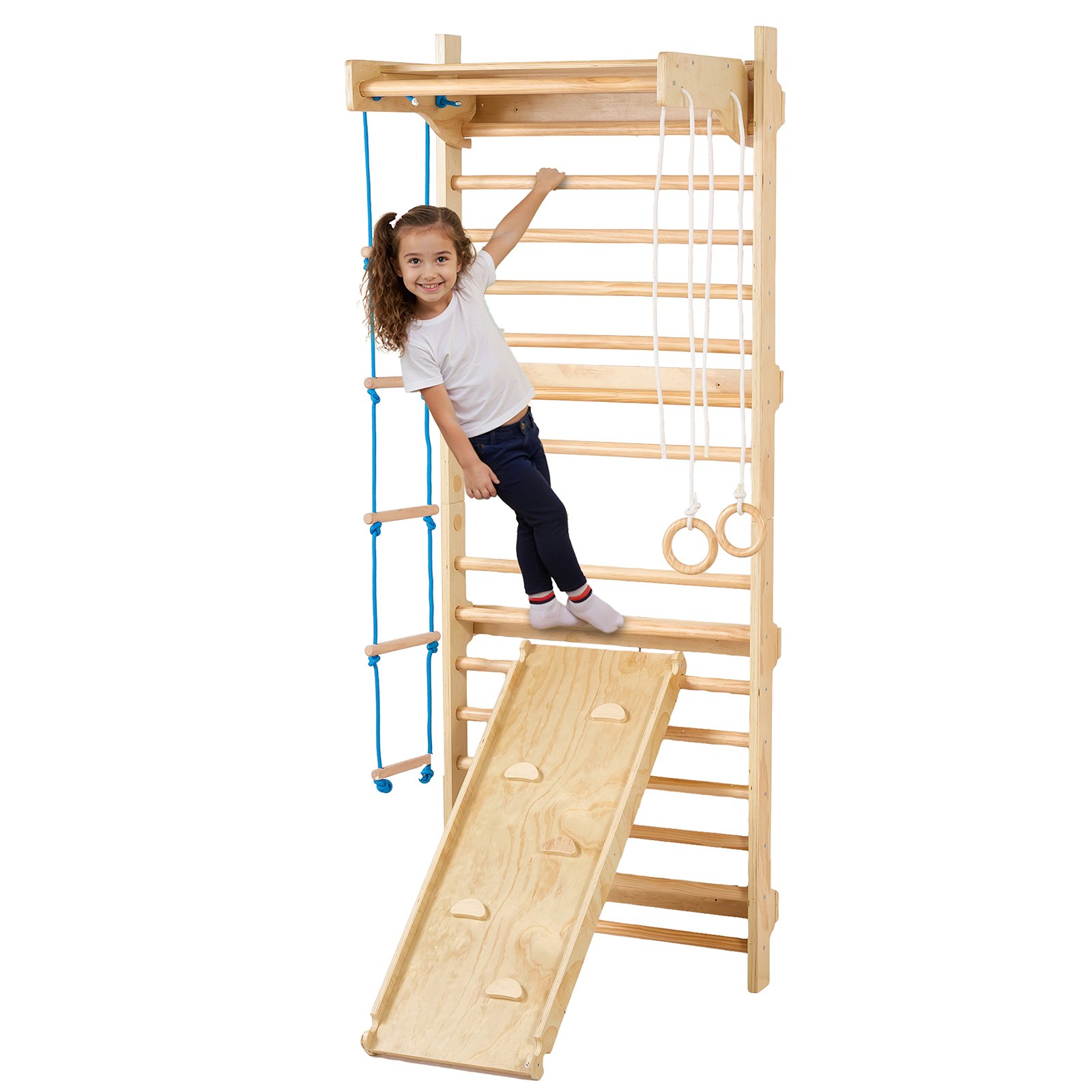 Puolapuut North Craft Swedish Ladder Wall Gym, 113.5x43.3x21.3cm, 5-in-1, puu