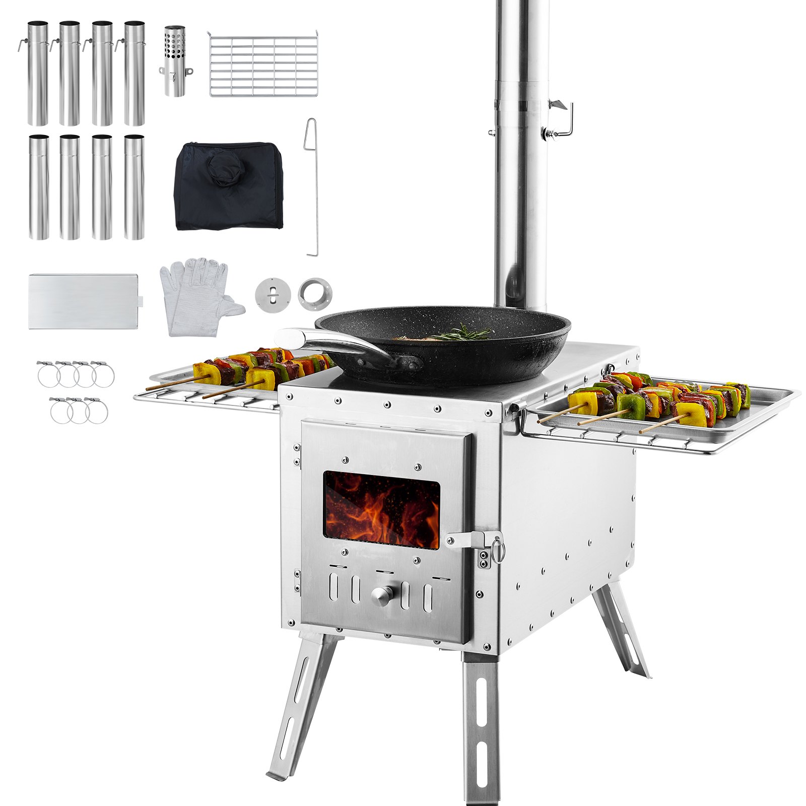 Puuhella North Craft WMCPS03, 218 cm, Rosteri, 550x330x295mm, Harmaa