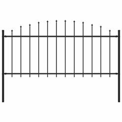 Puutarha-aita, keihäskärjillä, teräs, (0.5-0.75)x1.7m, musta