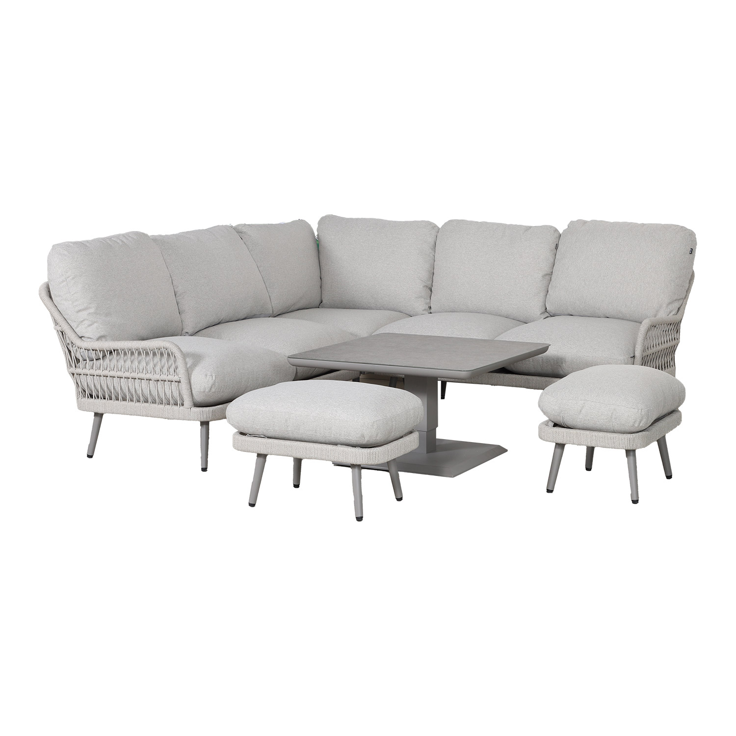 Puutarhakalustesarja Home4You Marenda, 4-Osainen, Harmaa/Beige