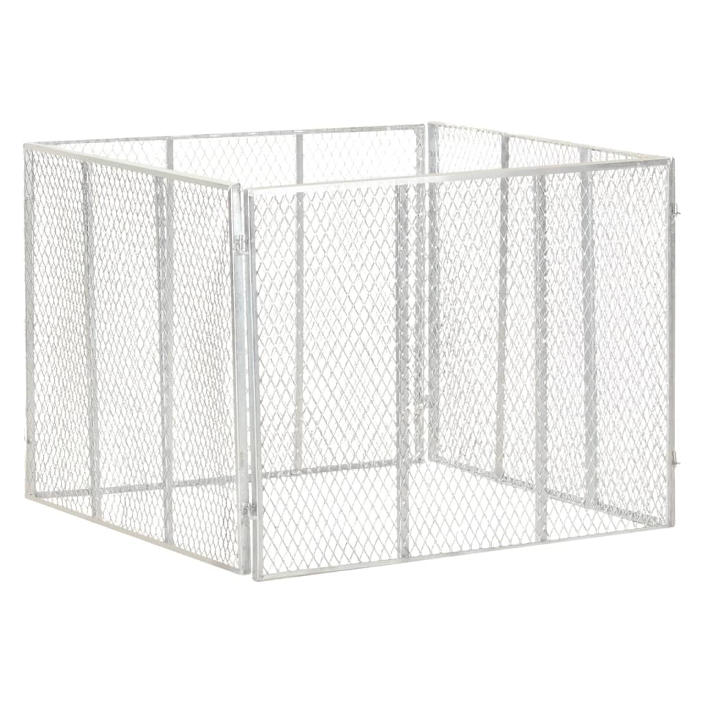 Puutarhakomposti 100x100x77 cm galvanoitu rauta
