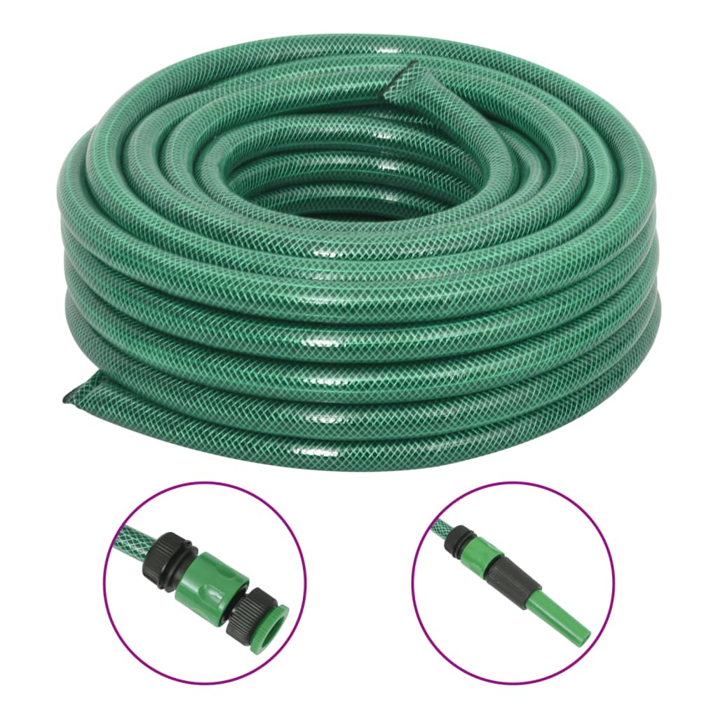 Puutarhaletku liitinsarjalla PVC, vihreä 0,9&quot; 30m