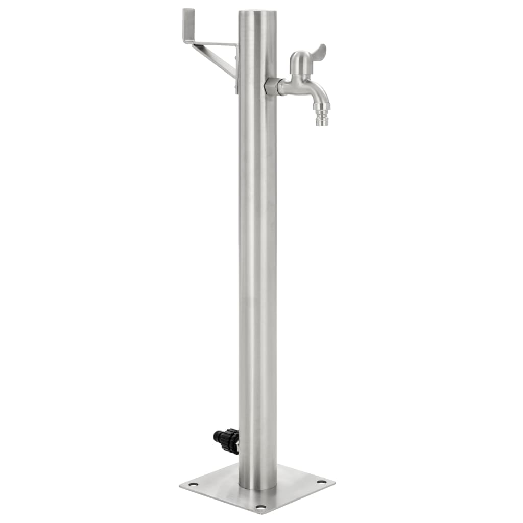 Puutarhan hanapylväs pyöreä ruostumaton teräs 65 cm