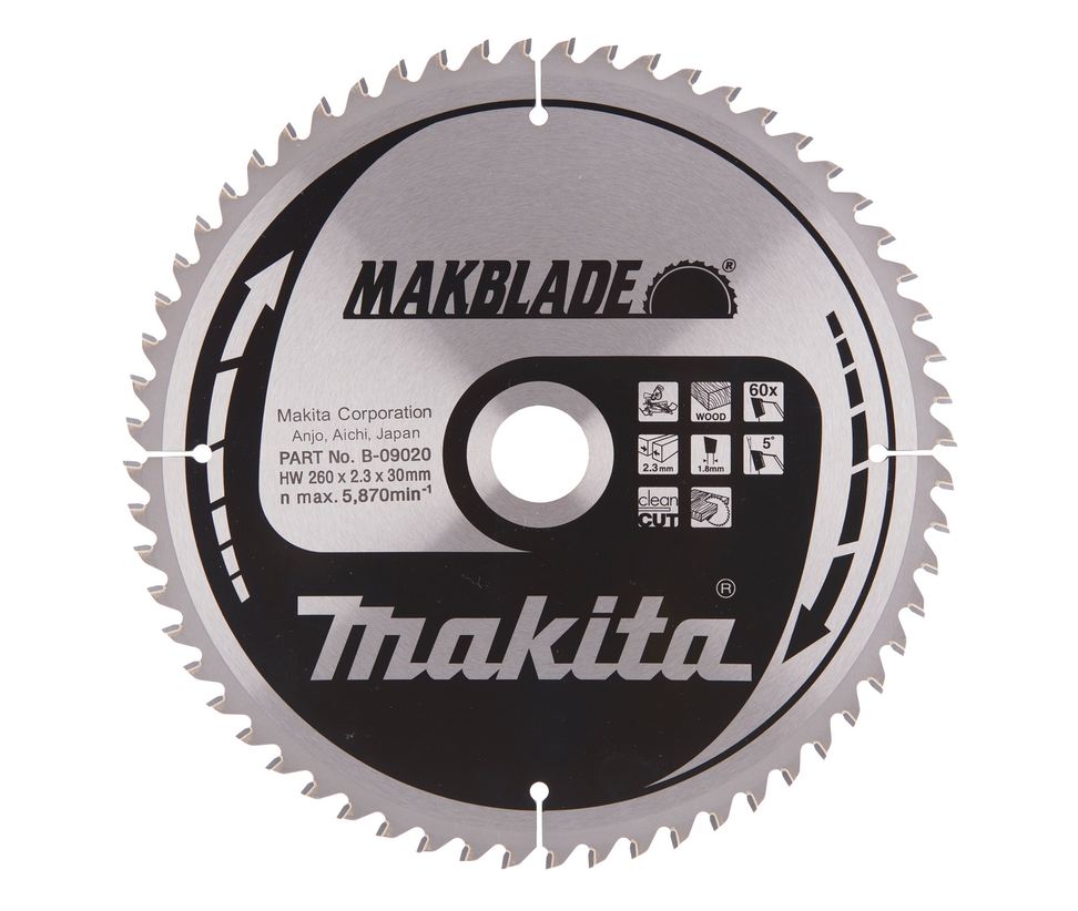 Pyörösahanterä Makita Makblade B-09020, Ø260x30x2.3mm, 60T