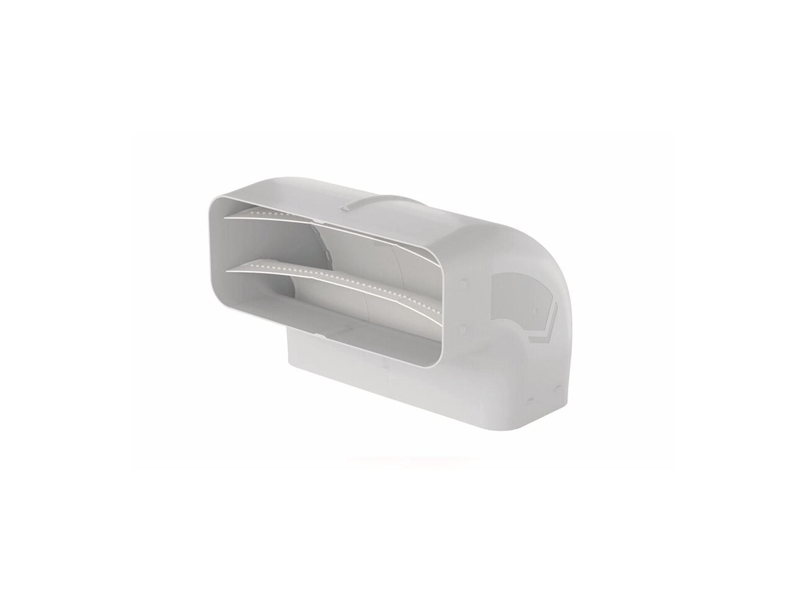 Pystykulma Savo Airvent, litteä, 222x89 mm, harmaa